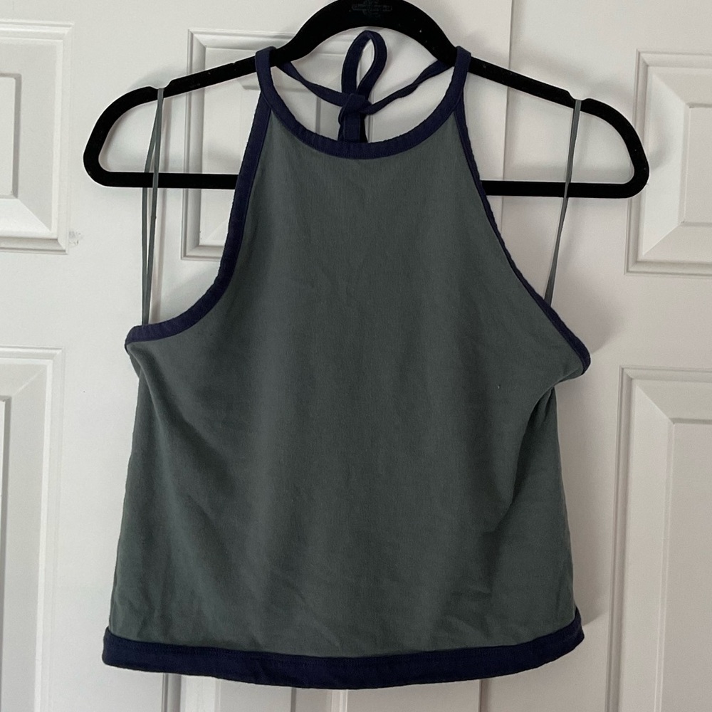 Green halter top